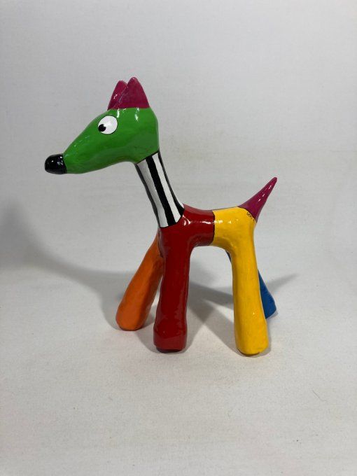 Sculpture plâtre chien - Dob