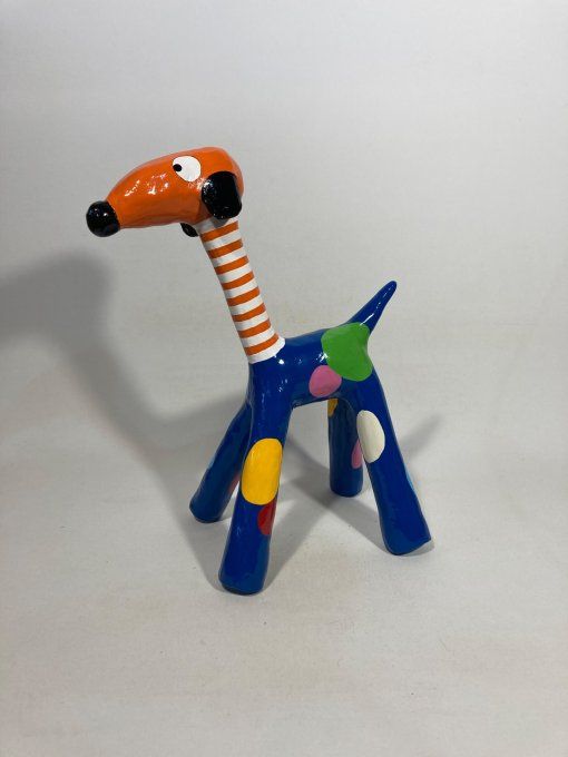 Sculpture plâtre chien - Raf