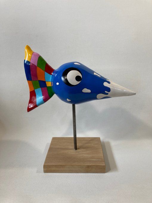 Sculpture plâtre poisson - Chantilly