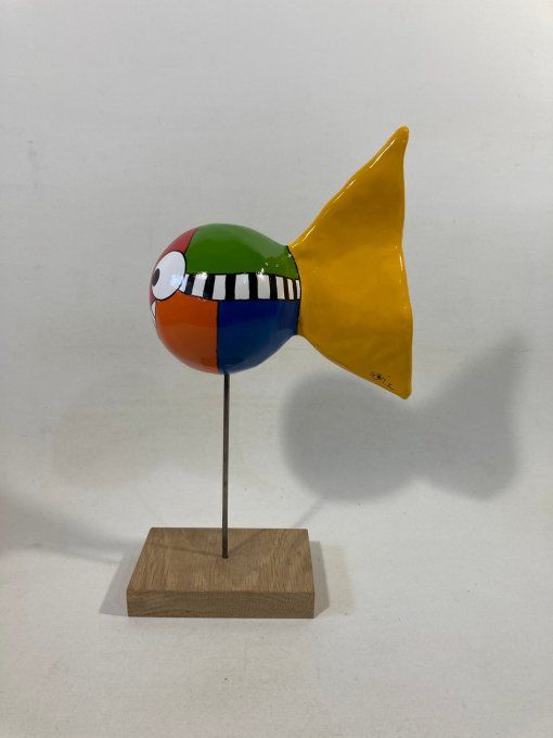 Sculpture plâtre poisson - Henri II