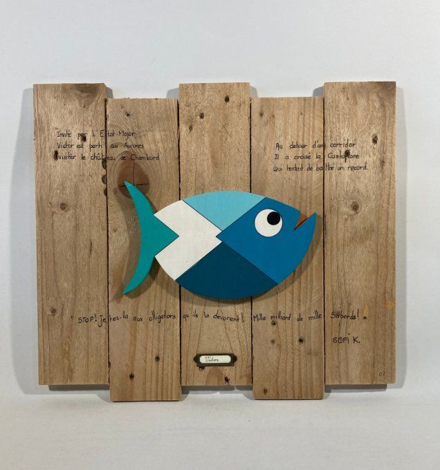 Tableau bois poisson – Victor