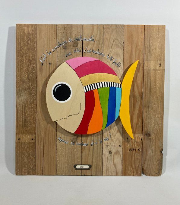 Tableau bois poisson – Niki