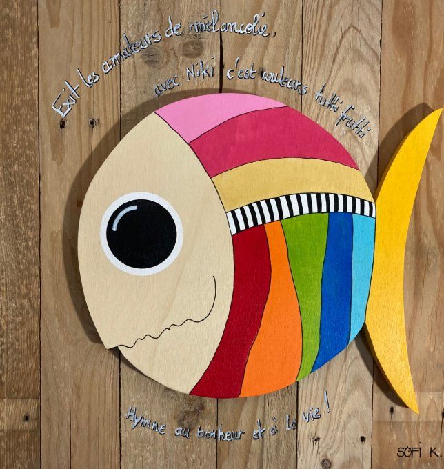 Tableau bois poisson – Niki