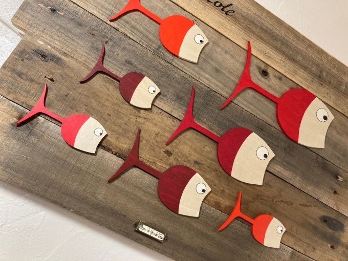 Tableau bois poisson – Océan Viticole