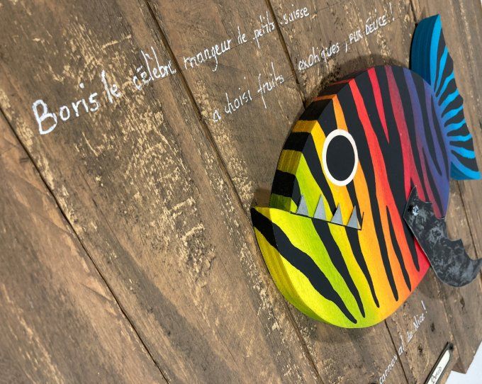 Tableau bois poisson – Boris