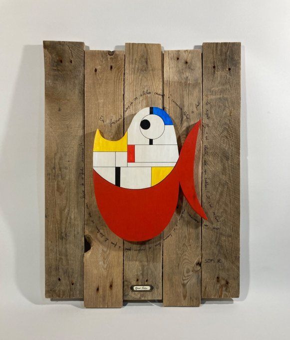 tableau bois poisson - Grand Pietro