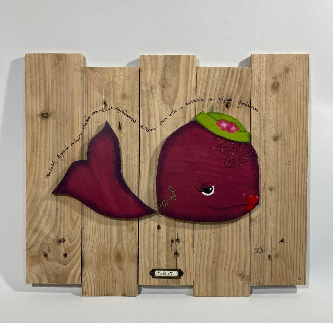 Tableau poisson - Marlène