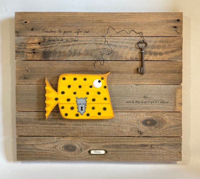 Tableau bois relief - Bazire
