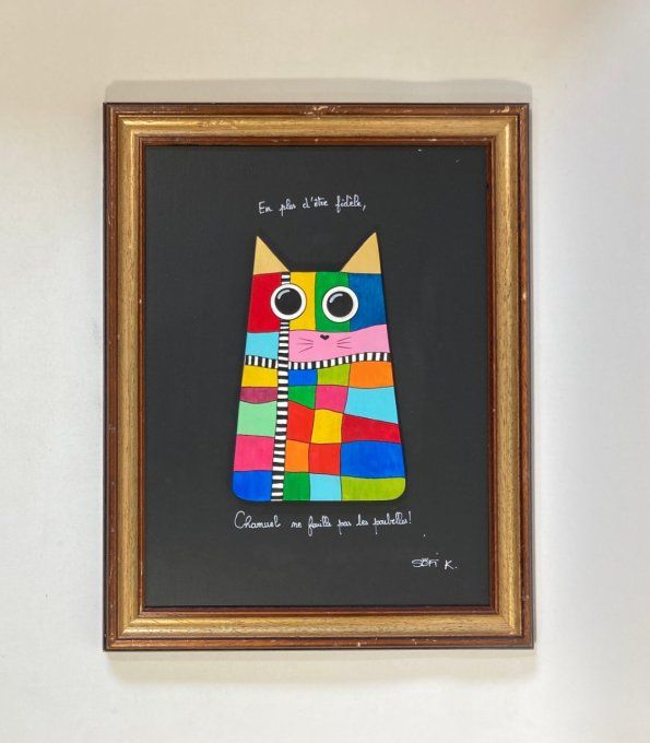 Tableau baroque - Chamuel le chat fidèle