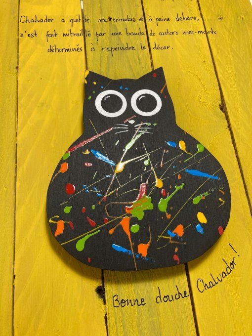 Tableau bois chat – Chalvador