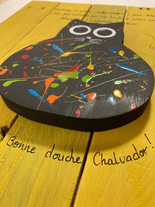Tableau bois chat – Chalvador