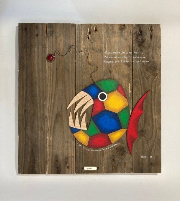 Tableau bois – Adrien l’électromécanicien
