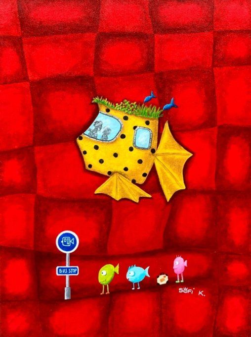 Toile originale - Fish Bus