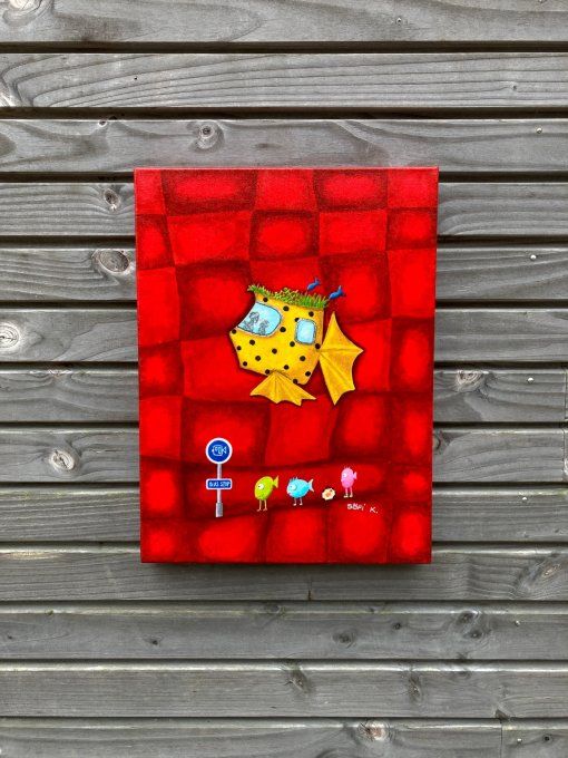 Toile originale - Fish Bus