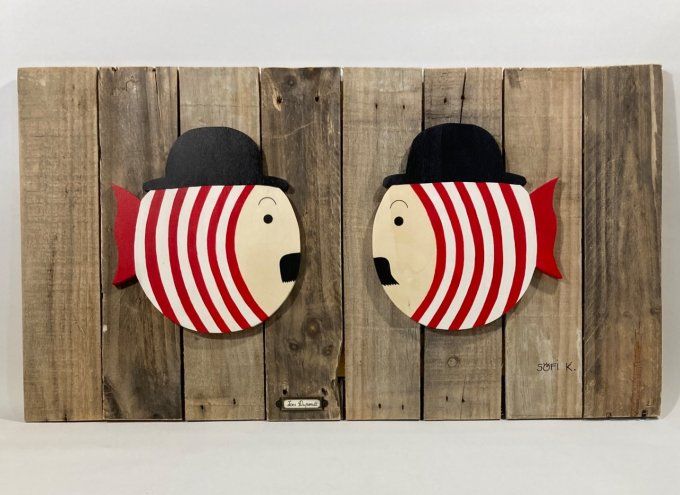 Tableau poisson - Les Dupondt